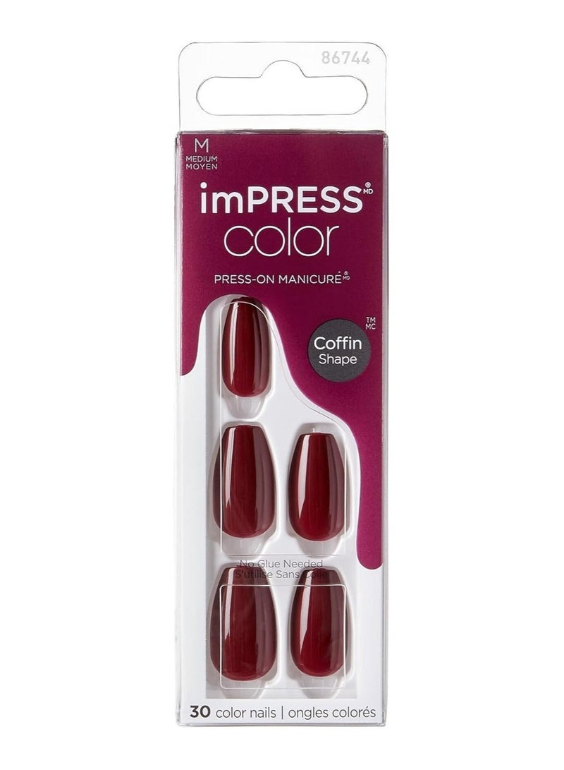 imPRESS Kiss Color Nails Medium Coffin- Winery in NYC IMC511C & Impress Color Nails I'm Not a CinnaBundle - Image 4