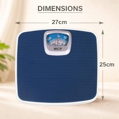 MCP Mechanical Personal Weight Machine for body weight measures upto 130kg Analog Precision Bathroom weighing scale,fitness, Accuracy 100g (Mechanical Weighing Machine) - Image 2