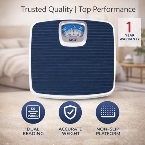 MCP Mechanical Personal Weight Machine for body weight measures upto 130kg Analog Precision Bathroom weighing scale,fitness, Accuracy 100g (Mechanical Weighing Machine) - Image 3