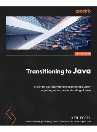 Packt Transitioning to Java: Kickstart your polyglot programming journey by getting a clear understanding of Java - pzsku/Z19582A02666BF3073FB7Z/45/1748329173/d81b69f3-3760-46e2-a8eb-055485b5d54e