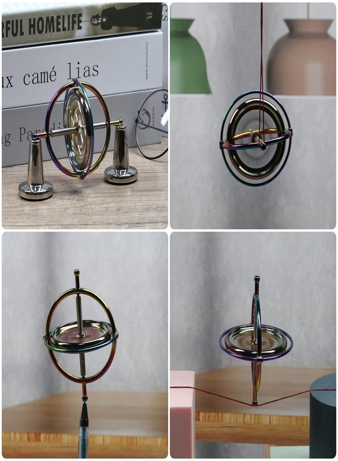 Joytech Precision Gyroscope Kill Time Metal Anti-Gravity Spinner Balance Toy Colorful JA05 - Image 3