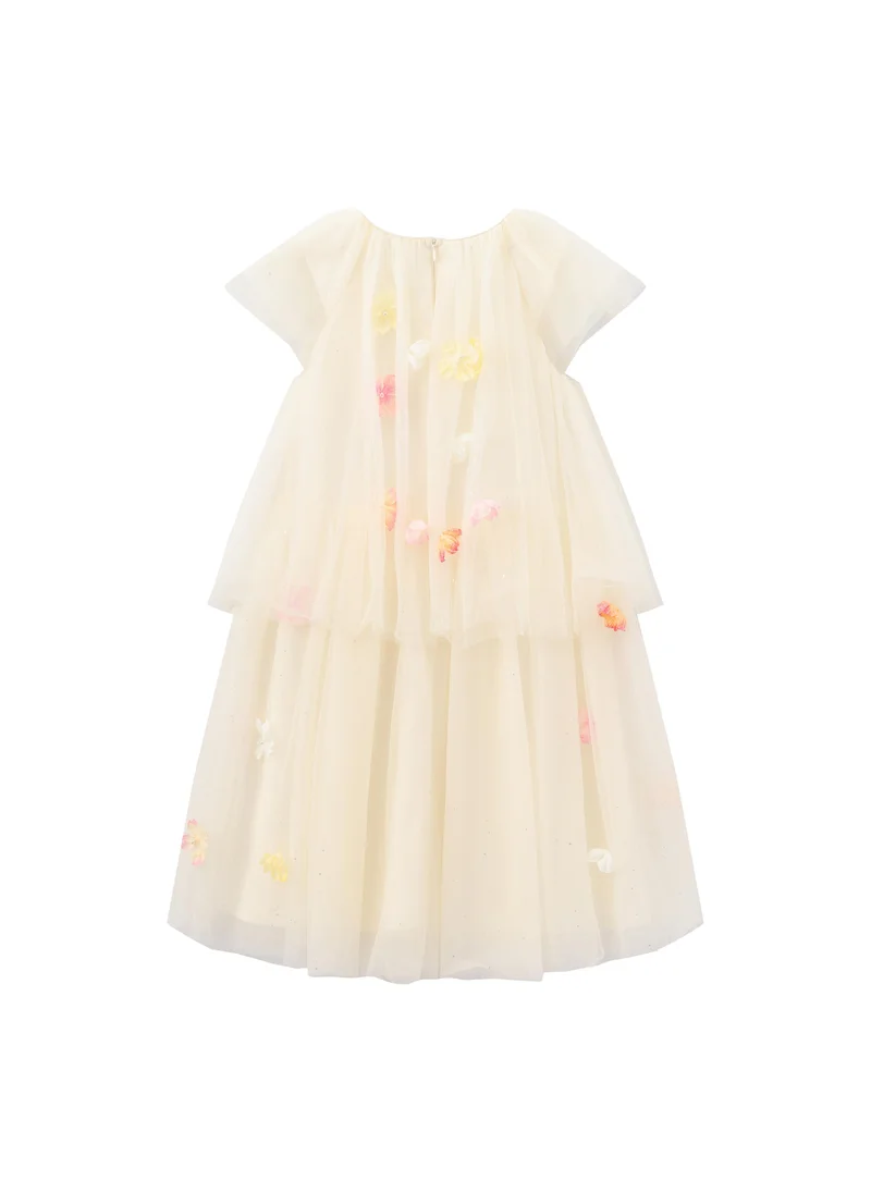 Balabala cream Kids Girls Woven one-piece dress for Women | Best Price UAE