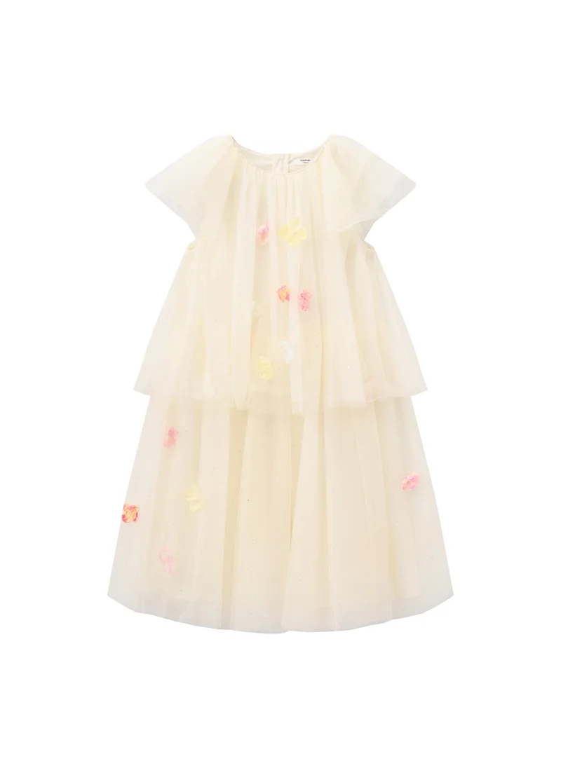 Balabala cream Kids Girls Woven one-piece dress for Women | Best Price UAE