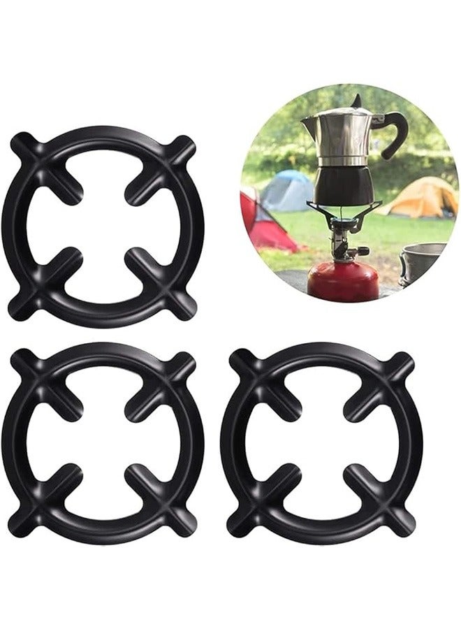 3 قطع حامل موقد موكا حامل وعاء القهوة حامل موقد غاز رف الموقد دعم للمطبخ مقلاة ووك وعاء الحليب - Image 1