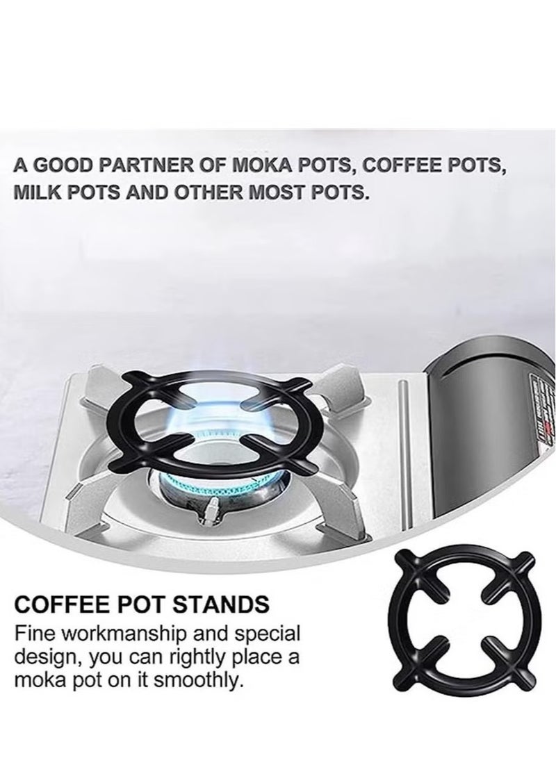 3 قطع حامل موقد موكا حامل وعاء القهوة حامل موقد غاز رف الموقد دعم للمطبخ مقلاة ووك وعاء الحليب - Image 3