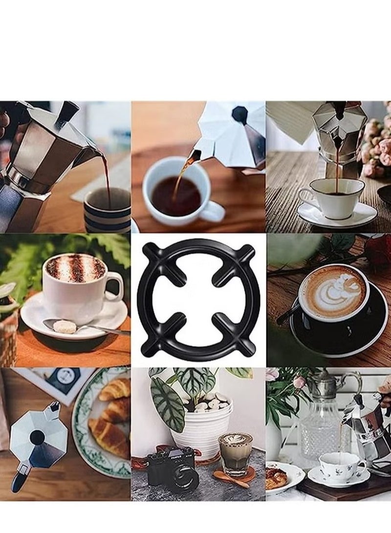 3 قطع حامل موقد موكا حامل وعاء القهوة حامل موقد غاز رف الموقد دعم للمطبخ مقلاة ووك وعاء الحليب - Image 4