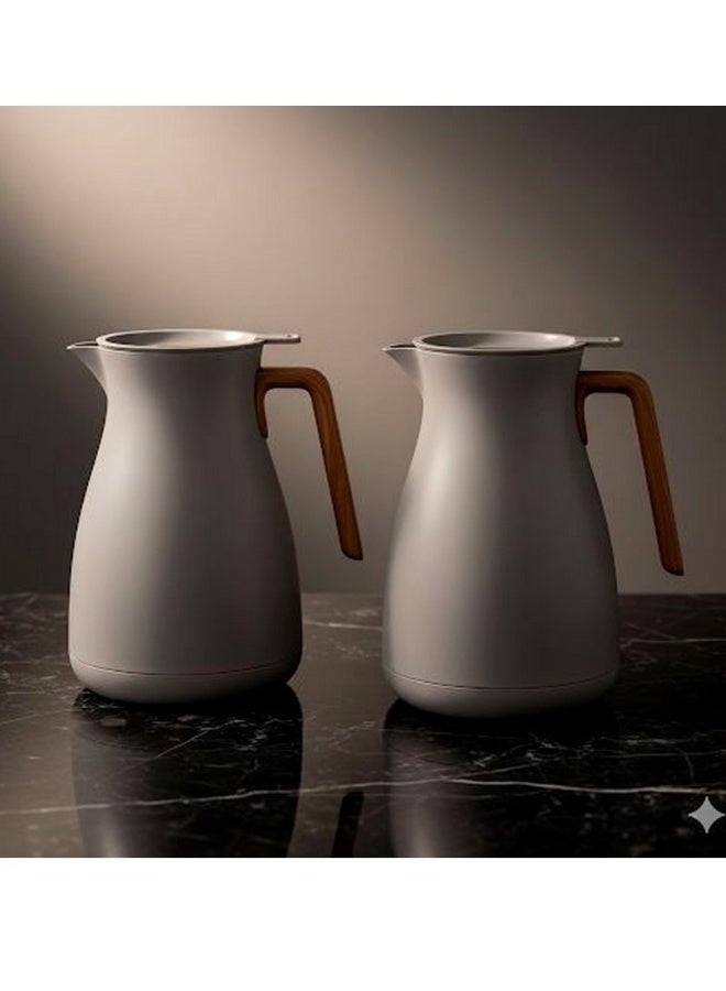 An attractive coffee and tea refrigerator thermos set with an elegant design 1L/1L