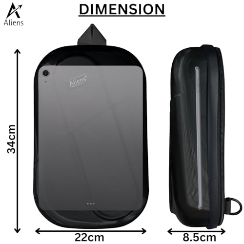 Aliens ABS Hard Shell Sling Bag | 180° Open Crossbody & One Side Shoulder Bag for Mens & Women, Office, Travel & Everyday Mini Backpack for iPad, Tablet, Smartphone,Charger,Headphone,HDD,Camera–Black - Image 5