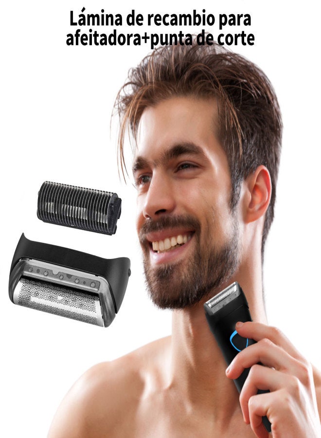 آيسيلي رقائق معدنية لماكينة الحلاقة وشبكة حلاقة وشفرات بديلة لماكينات براون 10B سلسلة 1 موديلات 190 و180 و170 (قطعتان) - Image 5