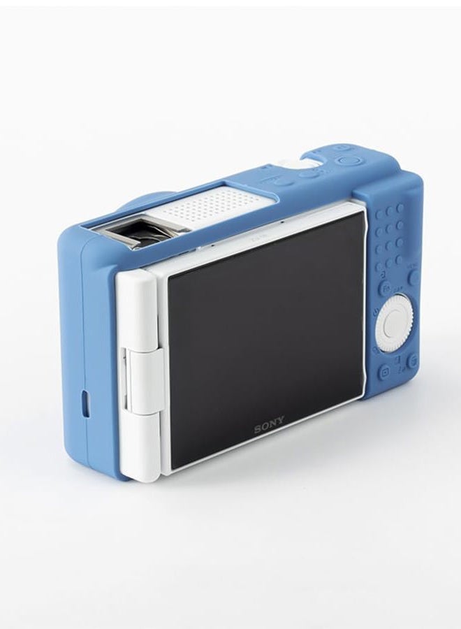 Pocoukate Case for Sony ZV-1F, ZV-1 II/ZV-1M2 Vlog Camera, ZV1F Camera Silicone Cover, Anti-Scratch Slim Fit Soft with ZV1 F Screen Protector- Blue Skin  - Image 4