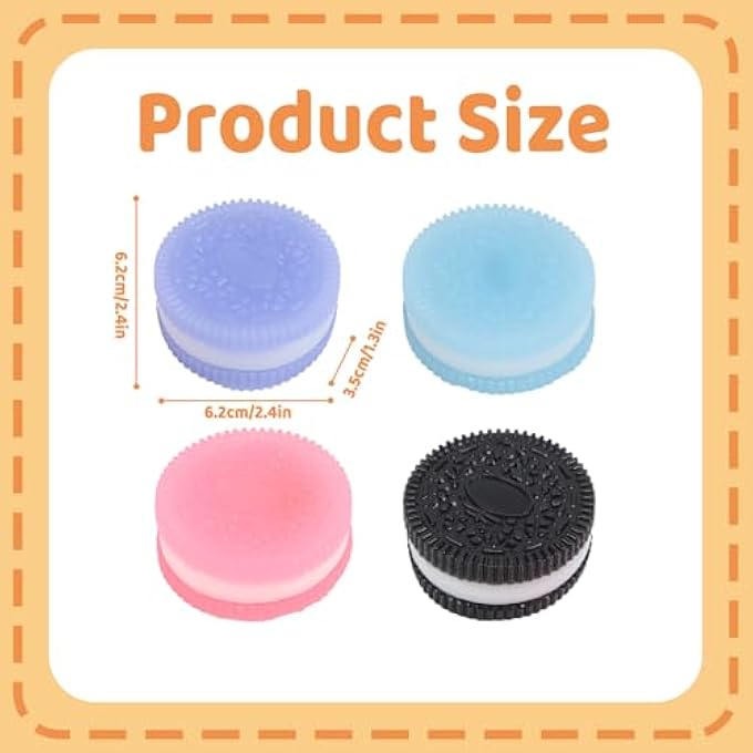 EOAMGO 4Pcs Taba Squishy, Fufu Squishy, Biscuit Stress Relief Toy, Stress Relief Desk Toy - Image 2