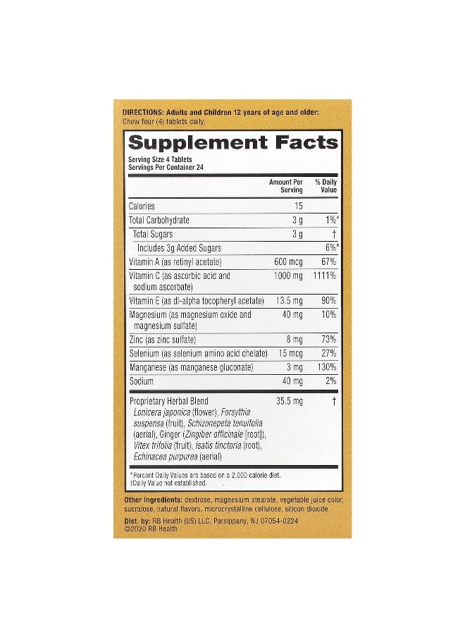 Airborne AirBorne, Immune Support Supplement, Very Berry, 96 Chewable Tablets  - Image 2