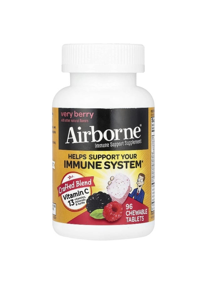 Airborne AirBorne, Immune Support Supplement, Very Berry, 96 Chewable Tablets  - Image 3