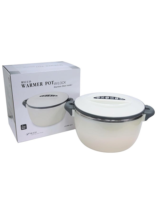 Orchid Orchid Ricco Hot Pot Pearl with Twist-Lock Lid 2 Litres  - Image 2