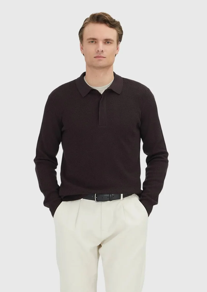 RAMSEY Damson Color Knitwear Sweatshirt