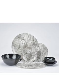 Inspire Inspire Pure Melamine Dinner Set 27 Pieces Wood Grey 