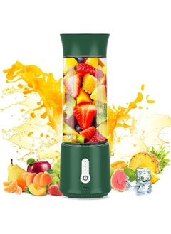 LOVNOV Portable Personal Smoothie Blender Kitchen Juicer Cup With Usb Rechargeable Single Fruit Shake Smoothies Mixer Maker Individual Juice Blenders For Travel Camping 500Ml Green  - Image 1