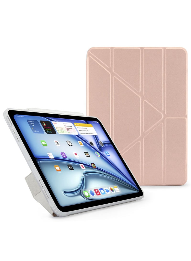 Pipetto Origami No1 for Apple iPad AIR 11 inch Case (2024) M2 iPad Air 10.9 inch (2022/2020) 6th / 5th / 4th Generation Smart Cover with 5 in 1 Stand - Metallic Pink - Image 1