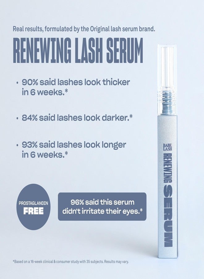 BABE ORIGINAL Renewing Lash Serum - Peptide-Infused Eyelash Serum for Fuller, Longer-Looking Natural Lashes, Lash Enhancing Treatment with Nourishing Botanicals, Cruelty-Free Gentle Formula - Image 2