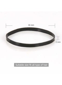 HOYOLS Black Elastic Hair Ties Rubber Bands Mini Polyband Soft Ponytail Holder for Kids Baby Girls TPU Pack 1500  - Image 3