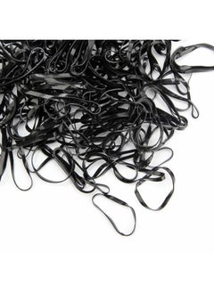 HOYOLS Black Elastic Hair Ties Rubber Bands Mini Polyband Soft Ponytail Holder for Kids Baby Girls TPU Pack 1500  - Image 2
