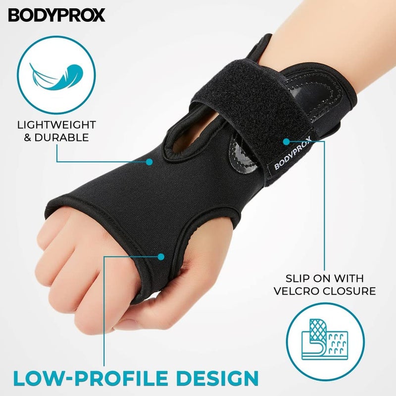 Bodyprox Wrist Guards (1 Pair) for Snowboarding, Skateboarding and Rollerblade, Sports Protection Wrist Guard (Large) - Image 2