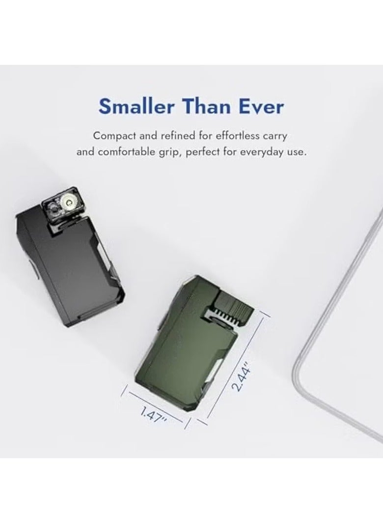 G5 Rechargeable EDC Flashlight, 400 Lumens Dual Light Sources Mini Flashlight with RGB Light, Portable Flat Pocket Flashlights, Magnetic Keychain Flashlight for Outdoor Home Emergencies (Black) - Image 2