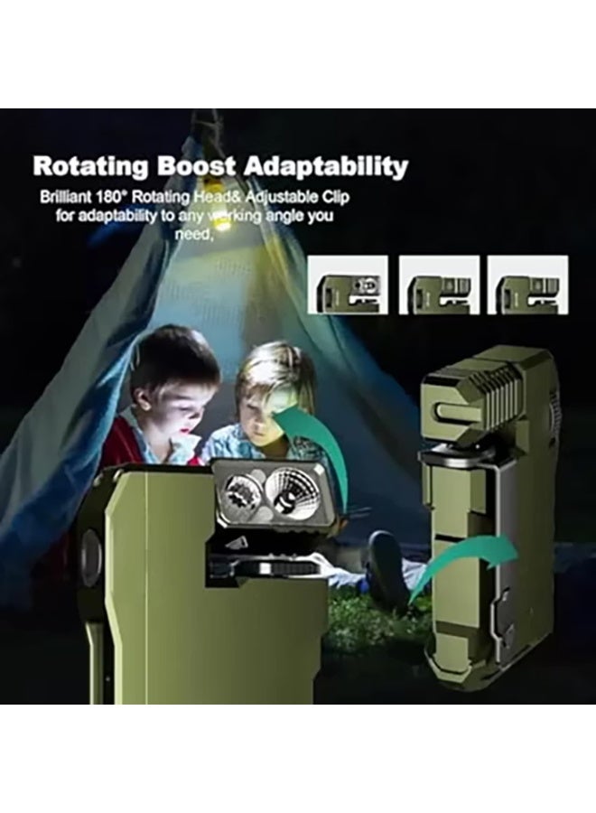 G5 Rechargeable EDC Flashlight, 400 Lumens Dual Light Sources Mini Flashlight with RGB Light, Portable Flat Pocket Flashlights, Magnetic Keychain Flashlight for Outdoor Home Emergencies (Black) - Image 4