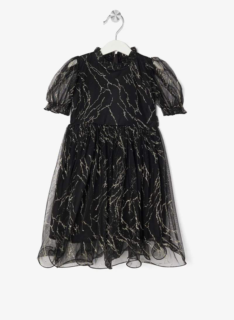 Little Golden Apple Little Sparkle Mesh Dress