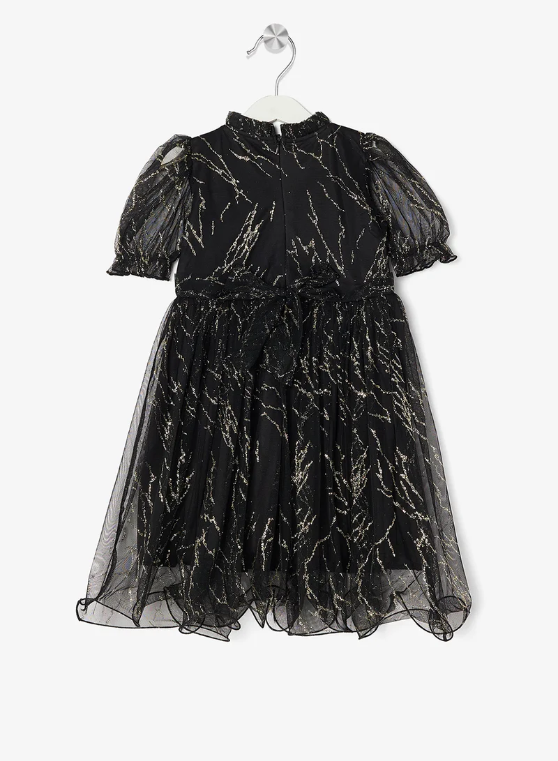 Little Golden Apple Little Sparkle Mesh Dress