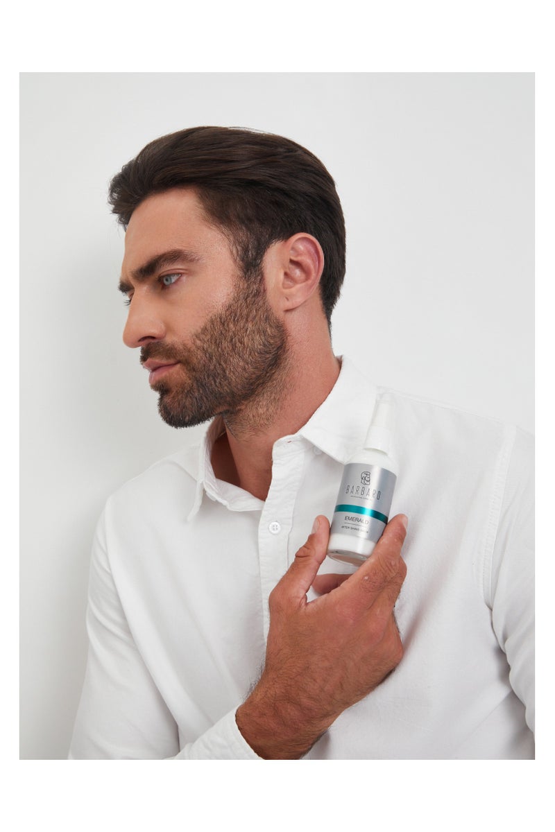 BARBARO After Shave Balm for Men – Instant Soothing & Redness Relief, Barber-Grade Post Shave Care, Emerald Scent, 100 ml. - Image 2