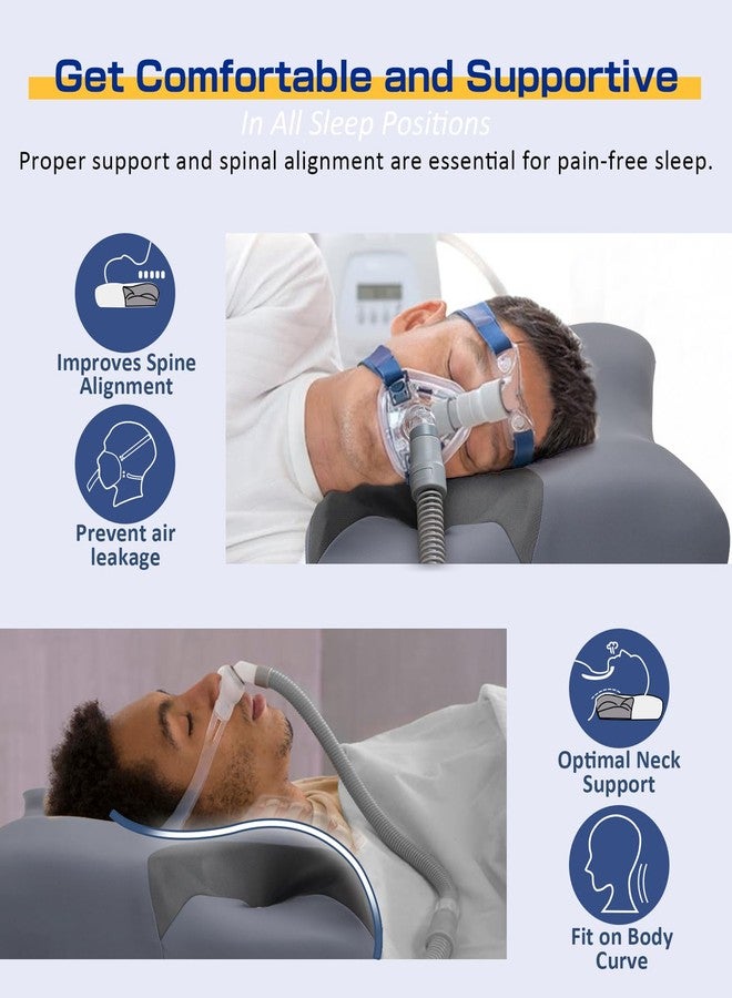 IKSTAR 5.0 CPAP Pillow for Side Sleeper - Adjustable Height/Neck Support - Memory Foam Pillow Suitable for All CPAP Mask Users-Ideal for Side Back Sleeper-Reduce Air Leaks - Image 3