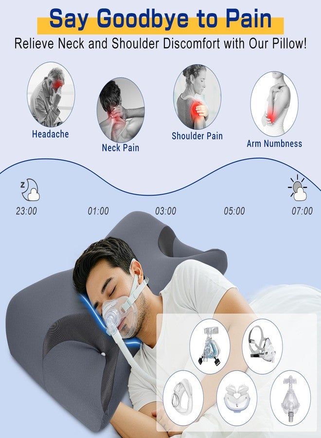 IKSTAR 5.0 CPAP Pillow for Side Sleeper - Adjustable Height/Neck Support - Memory Foam Pillow Suitable for All CPAP Mask Users-Ideal for Side Back Sleeper-Reduce Air Leaks - Image 2