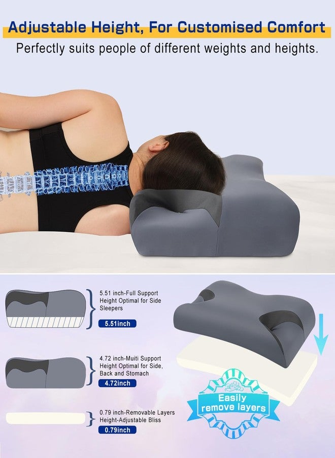 IKSTAR 5.0 CPAP Pillow for Side Sleeper - Adjustable Height/Neck Support - Memory Foam Pillow Suitable for All CPAP Mask Users-Ideal for Side Back Sleeper-Reduce Air Leaks - Image 5
