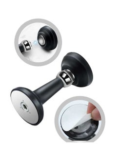 Excefore 2 Pcs Home Magnetic Door Stop, Decorative Matte Black Self-Adhesive Door Holder, Noise Reduction Silicone Made,No Drilling Easy Install, Wall-Floor Mount Wall Protector  - Image 1