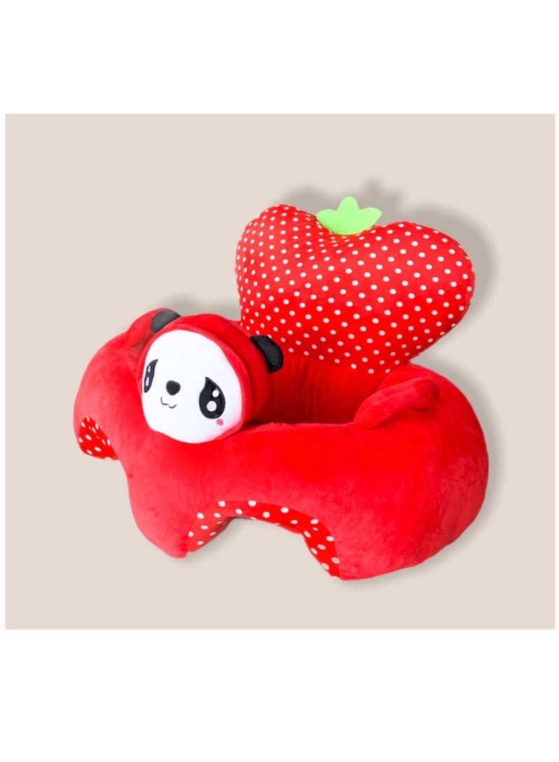 إفريثينج فور كيدز كرسي ناعم للأطفال الرضع مقعد أريكة محمول على شكل حيوان قطيفة لتعلم الجلوس لمدة 3-16 شهرًا للرضع حديثي الولادة - Image 1