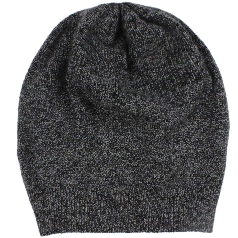 WaySoft 100% Cashmere Beanie for Women in a Gift Box, Oversized Women Beanie Hat (Black and White) - Image 1