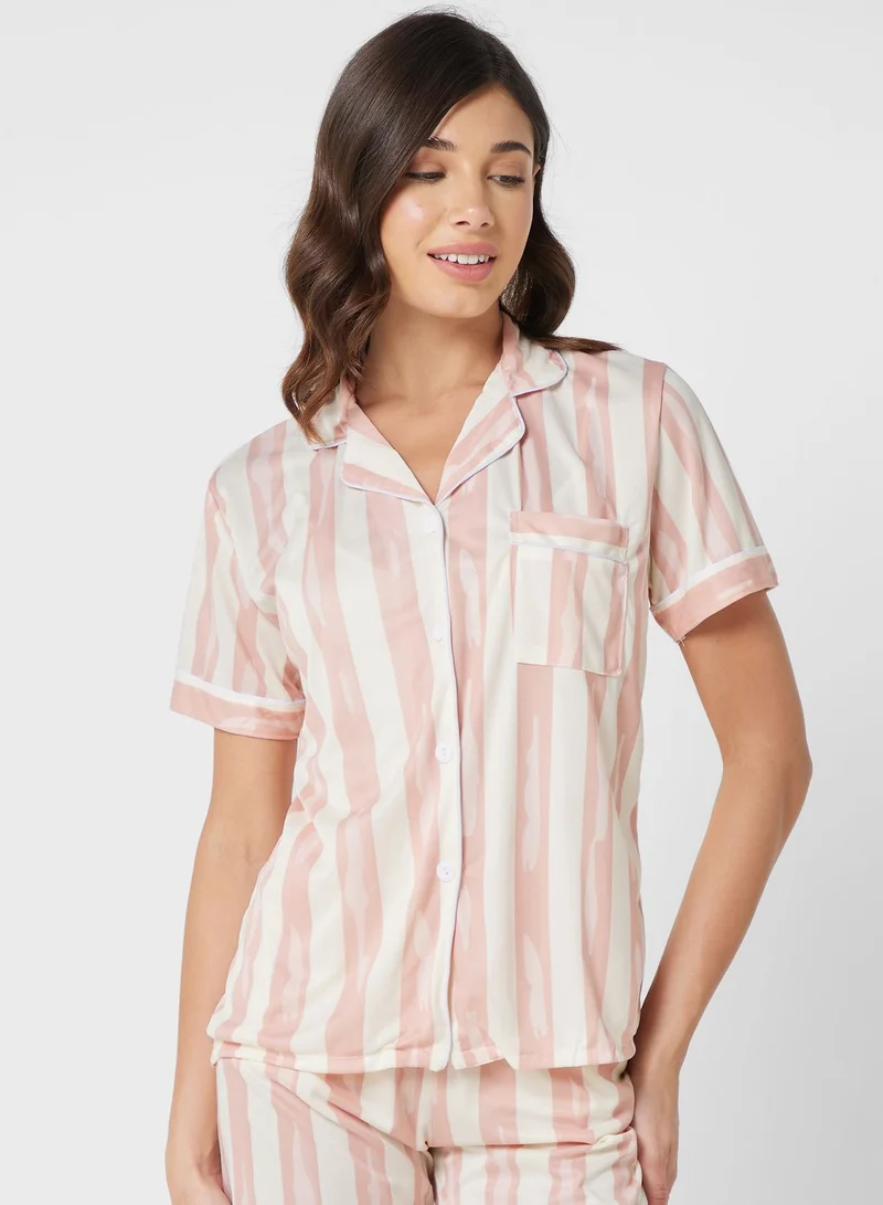 Ginger Printed Pyjama Short Set