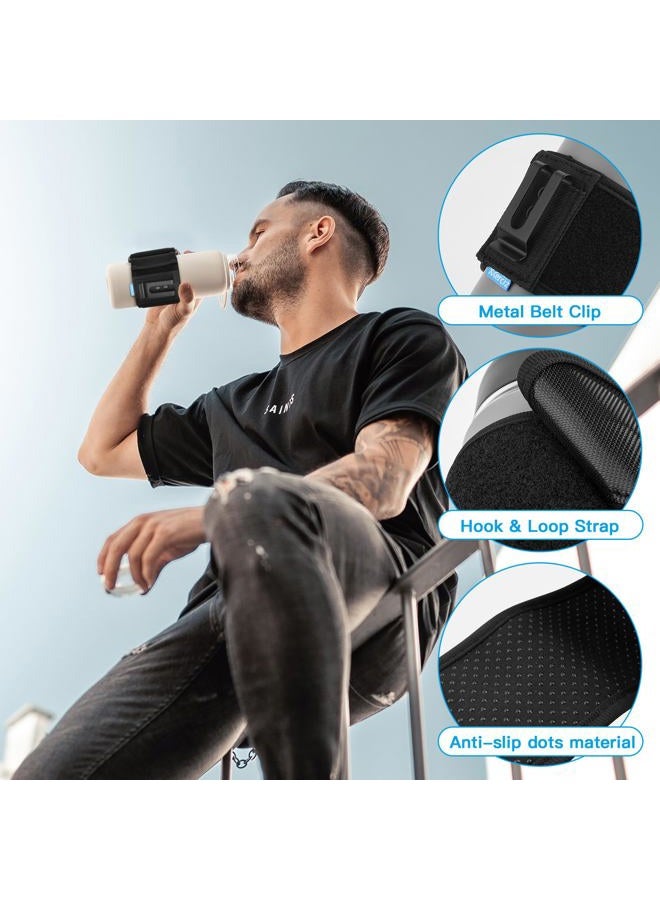 Xxerciz Water Bottle Carrier Holder with Belt Clip Bottle Carrier Sleeve for Mineral Bottle Beverage Bottle and Other Small Water Bottles on Outdoor Walking Hiking Traveling - Image 5