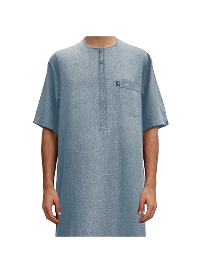 روكيت جلابية كتان راقي نصف كم