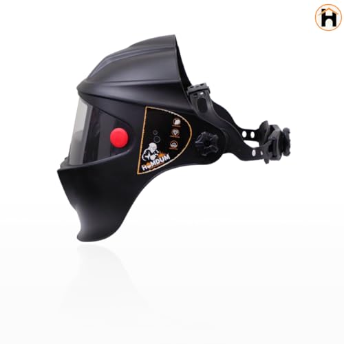 Homdum Solar Powered Auto Darkening Welding Helmet, ARC Welding Eye & Full Face Protector Safety Helmet - Image 3