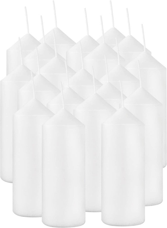 YOROXRG 2"x4" High White Pillar Candles, Set of 20 Unscented. Bulk Buy. Ideal for Halloween, Wedding, Emergency Lanterns, Household, Wedding and Home Décor Candlesticks - Image 1