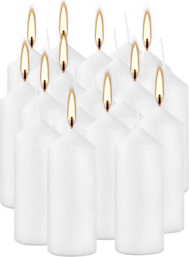 YOROXRG 2"x4" High White Pillar Candles, Set of 20 Unscented. Bulk Buy. Ideal for Halloween, Wedding, Emergency Lanterns, Household, Wedding and Home Décor Candlesticks - Image 3