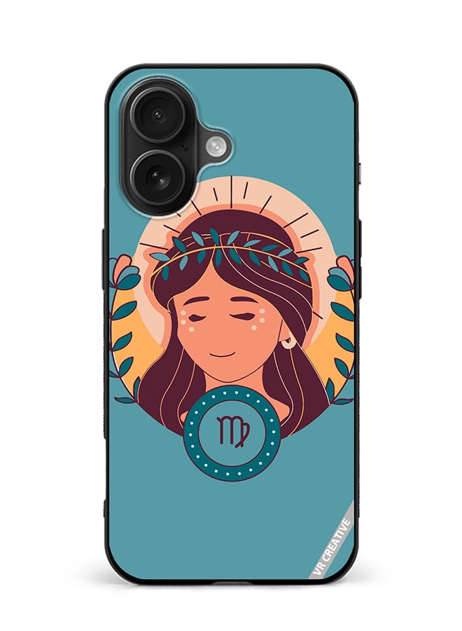 VR CREATIVE Protective Case Cover For Apple iPhone 16 Virgin Zodiac Signs Design Multicolour