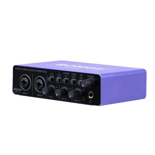 BOMGE USB Audio Interface SOLO with XLR/48V Phantom Power,32Bit/192kHz High-Fidelity, for Studio Audio Mixer Interface for Guitarist, Vocalist, Podcaster, Producer, Plug and Play (U202P) - Image 1