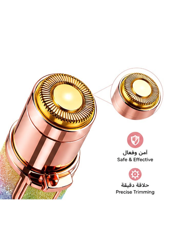 ماكينة إزالة شعر الوجه والجسم الكهربائية 2 في 1 – قابلة للشحن USB، رأس دقيق مطلي، إزالة شعر ناعمة وآمنة لجميع مناطق الجسم - Image 3