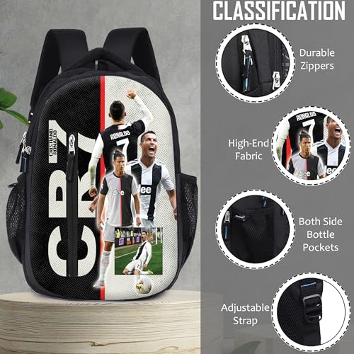 Ronaldo 18 Inch Unisex Laptop Backpack Printed Travel, School, College & Office Multi-Utility Daypack with Printed Design - Image 4
