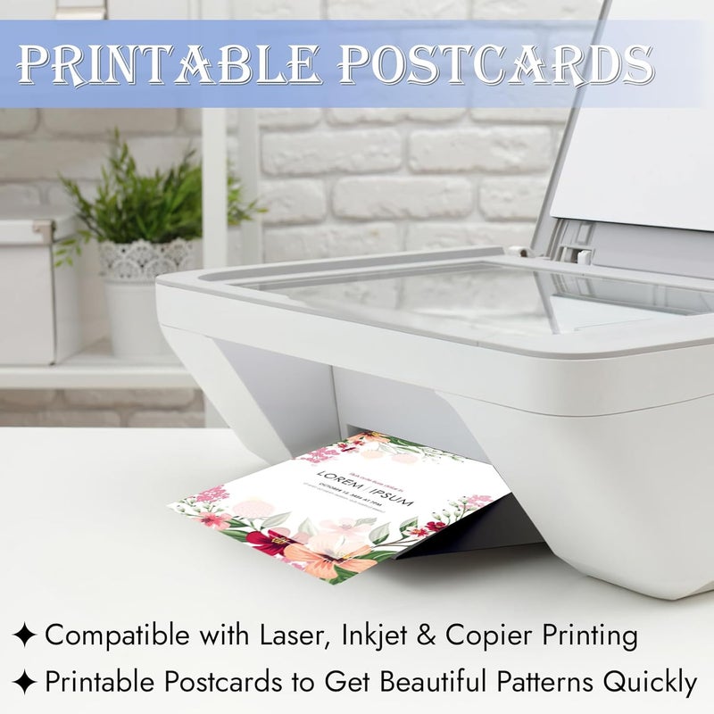 Coidea 96PCS Blank Postcards for Mailing, 4 x 6 inches Post Cards for Mailing, 300 GSM White Cardstock Paper Mailable Printable Postcards Bulk for Birthday, Thank You, Business Postcards - Image 3