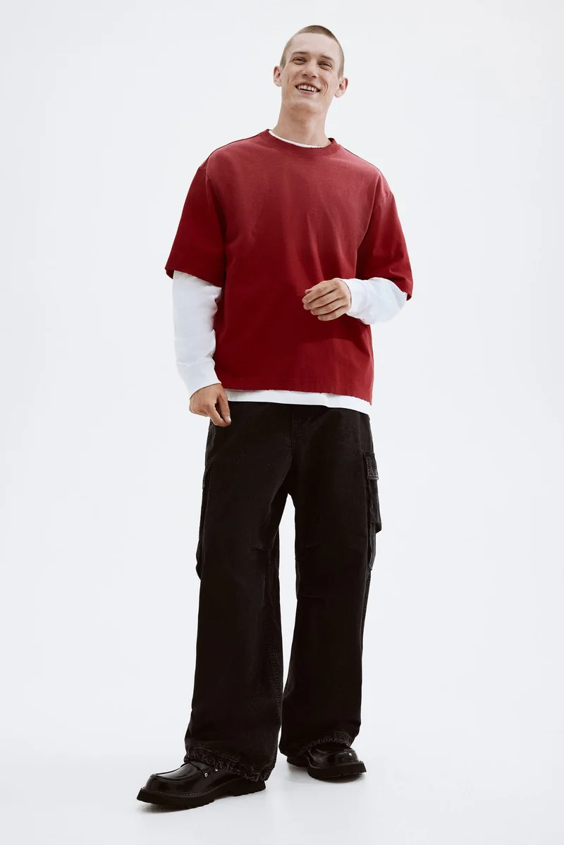 اتش اند ام تي-شيرت بقصة فضفاضة