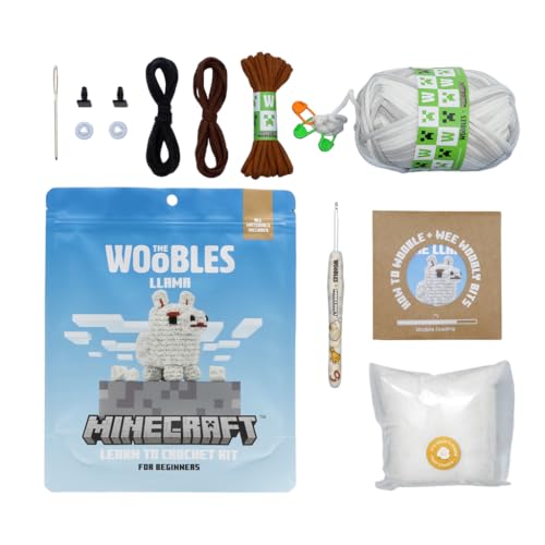 The Woobles Minecraft Crochet Kit – Beginner Crochet Kit for Adults and Young crafters, Easy Knitting Kit with Woobles Yarn, DIY Crafts, Crochet Animals, Minecrafts, Gift for Gamers & Crafters (Llama) - Image 4